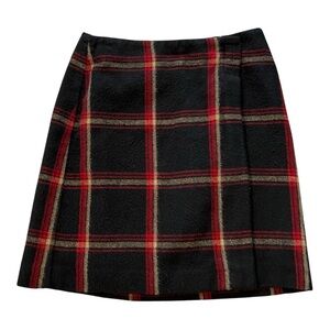 New York & Company Black Plaid A-Line Mini Skirt - Size 6